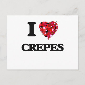 Cartão Postal Eu Amo Crepes comida