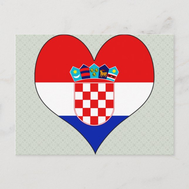 Cartão Postal Eu Amo Croácia (Frente)