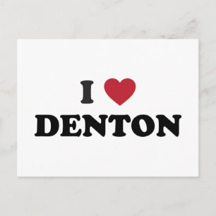 Cartão Postal Eu Amo Denton Texas