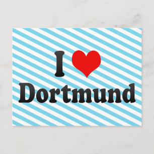 Cartão Postal Eu Amo Dortmund, Alemanha