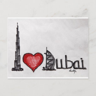 Cartão Postal Eu Amo Dubai