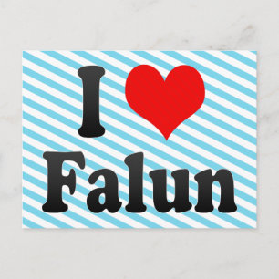 Cartão Postal Eu Amo Falun, Suecia. Jag Alskar Falun, Suecia