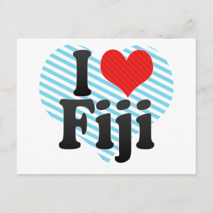 Cartão Postal Eu Amo Fiji