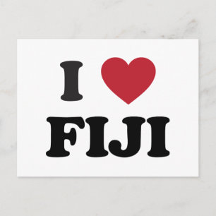 Cartão Postal Eu Amo Fiji