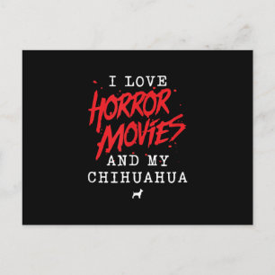 Cartão Postal Eu Amo Filmes Horrores E Meu Proprietário De Cach