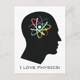 Cartão Postal EU AMO FÍSICA | Geek