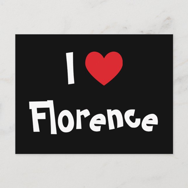 Cartão Postal Eu Amo Florença (Frente)