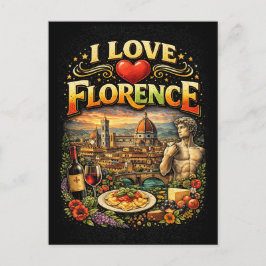 Cartão Postal Eu Amo Florença