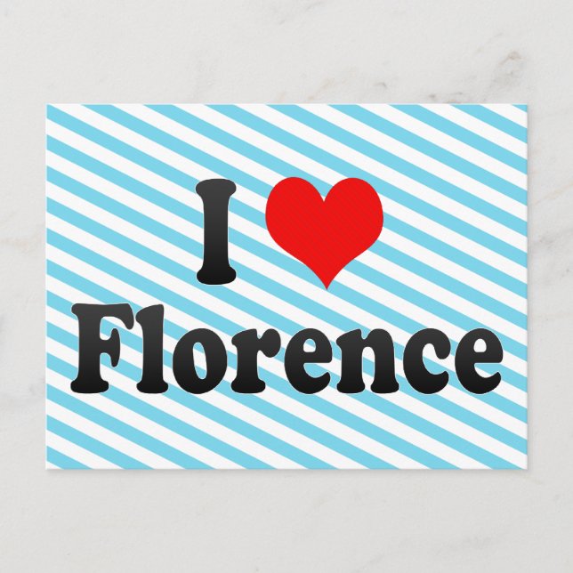 Cartão Postal Eu Amo Florença, Itália (Frente)