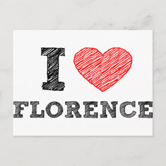 Cartão Postal Eu Amo Florence