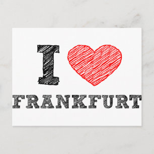 Cartão Postal Eu amo Frankfurt