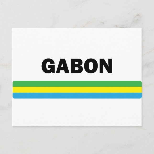 Cartão Postal Eu Amo Gabão (Frente)