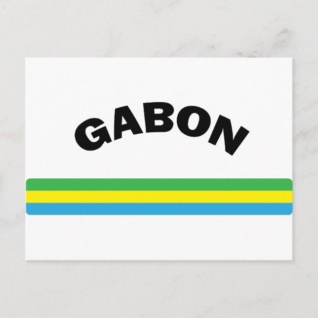 Cartão Postal Eu Amo Gabão (Frente)