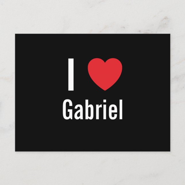 Cartão Postal Eu amo Gabriel (Frente)