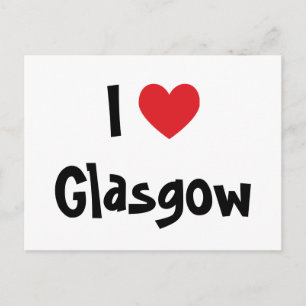 Cartão Postal Eu Amo Glasgow