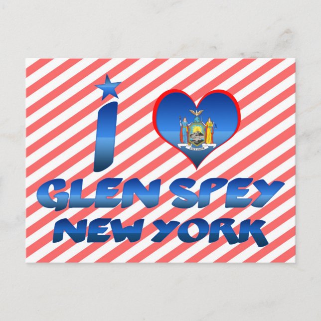 Cartão Postal Eu amo Glen Spey, Nova York (Frente)