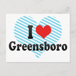 Cartão Postal Eu Amo Greensboro