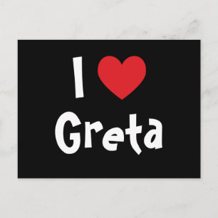 Cartão Postal Eu Amo Greta