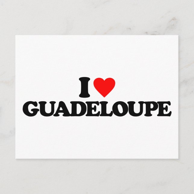 CARTÃO POSTAL EU AMO GUADELOUPE (Frente)