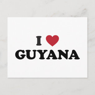Cartão Postal Eu Amo Guiana