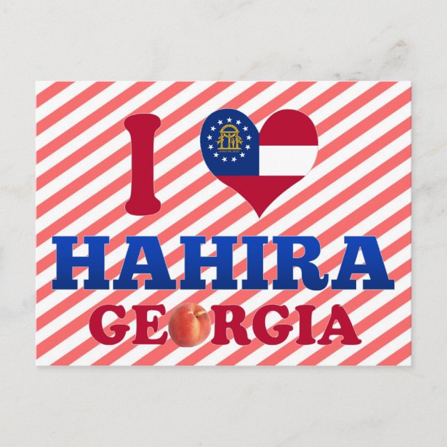 Cartão Postal Eu Amo Hahira, Geórgia (Frente)