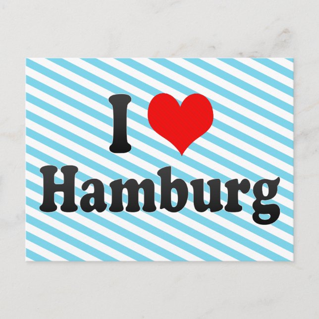 Cartão Postal Eu amo Hamburgo, Alemanha (Frente)