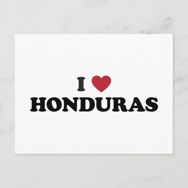 Cartão Postal Eu amo Honduras (Frente)