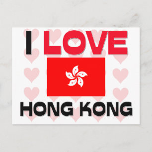 Cartão Postal Eu Amo Hong Kong