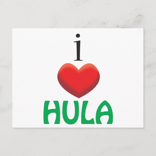 CARTÃO POSTAL EU AMO HULA (Frente)