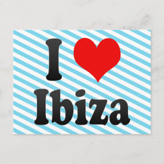 Cartão Postal Eu Amo Ibiza, Espanha. Me Encanta Ibiza, Espanha