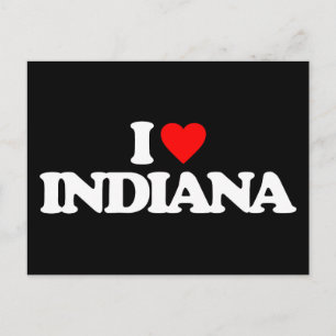 CARTÃO POSTAL EU AMO INDIANA