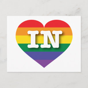 Cartão Postal Eu amo Indiana Orgulho gay