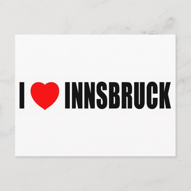 Cartão Postal Eu Amo Innsbruck (Frente)