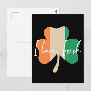 Cartão Postal Eu amo irlandês!