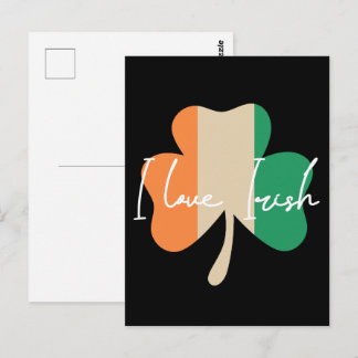 Cartão Postal Eu amo irlandês!