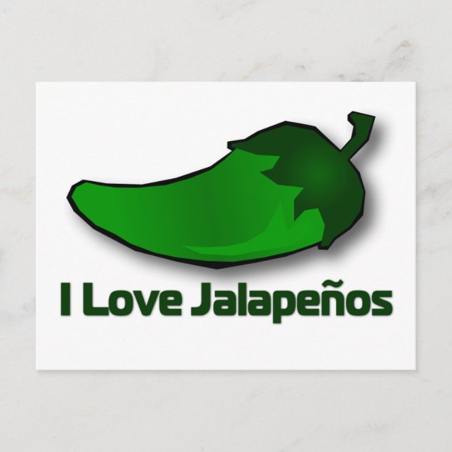 Cartão Postal Eu Amo Jalapenos (Frente)