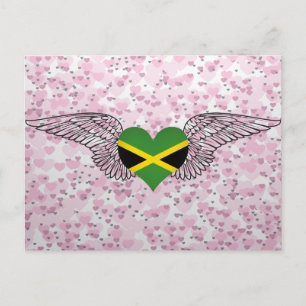 Cartão Postal Eu Amo Jamaica -asas