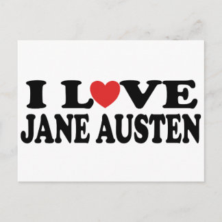 Cartão Postal Eu Amo Jane Austen Classic