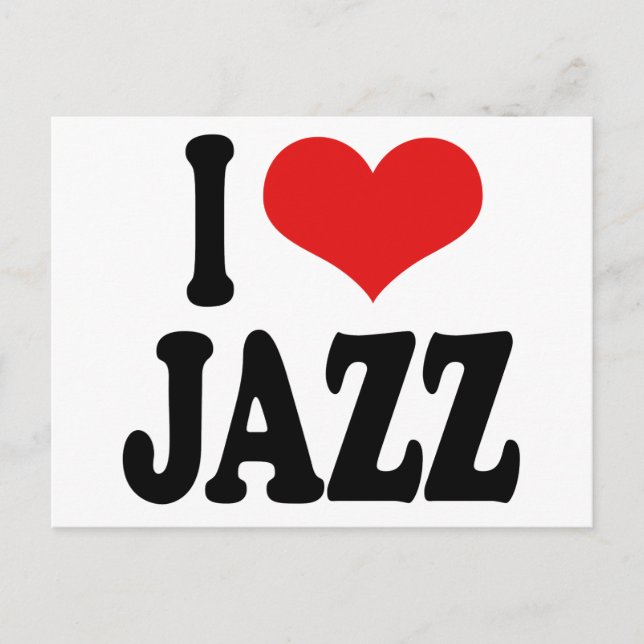 Cartão Postal Eu Amo Jazz (Frente)