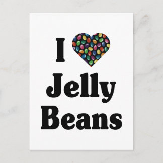 Cartão Postal Eu Amo Jelly Beans