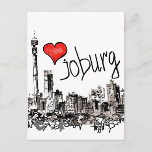 Cartão Postal Eu amo Joburg