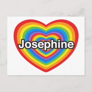 Cartão Postal Eu amo Josephine. Eu te amo Josephine. Coração