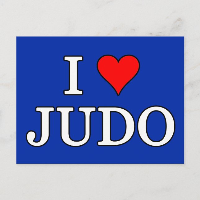 Cartão Postal Eu Amo Judo (Frente)