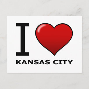 CARTÃO POSTAL EU AMO KANSAS CITY,KS - KANSAS