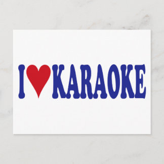 Cartão Postal Eu Amo Karaoke