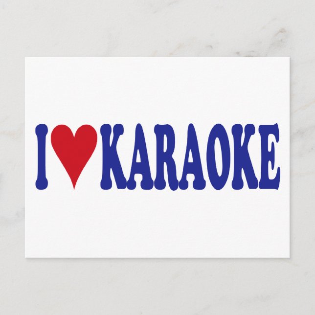 Cartão Postal Eu Amo Karaoke (Frente)