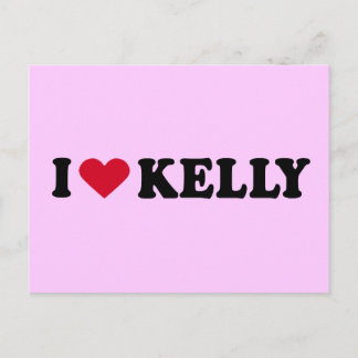 CARTÃO POSTAL EU AMO KELLY