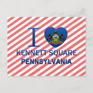 Cartão Postal Eu Amo Kennett Square, PA