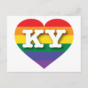 Cartão Postal Eu amo Kentucky Orgulho gay