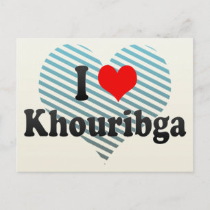 Cartão Postal Eu Amo Khouribga, Marrocos